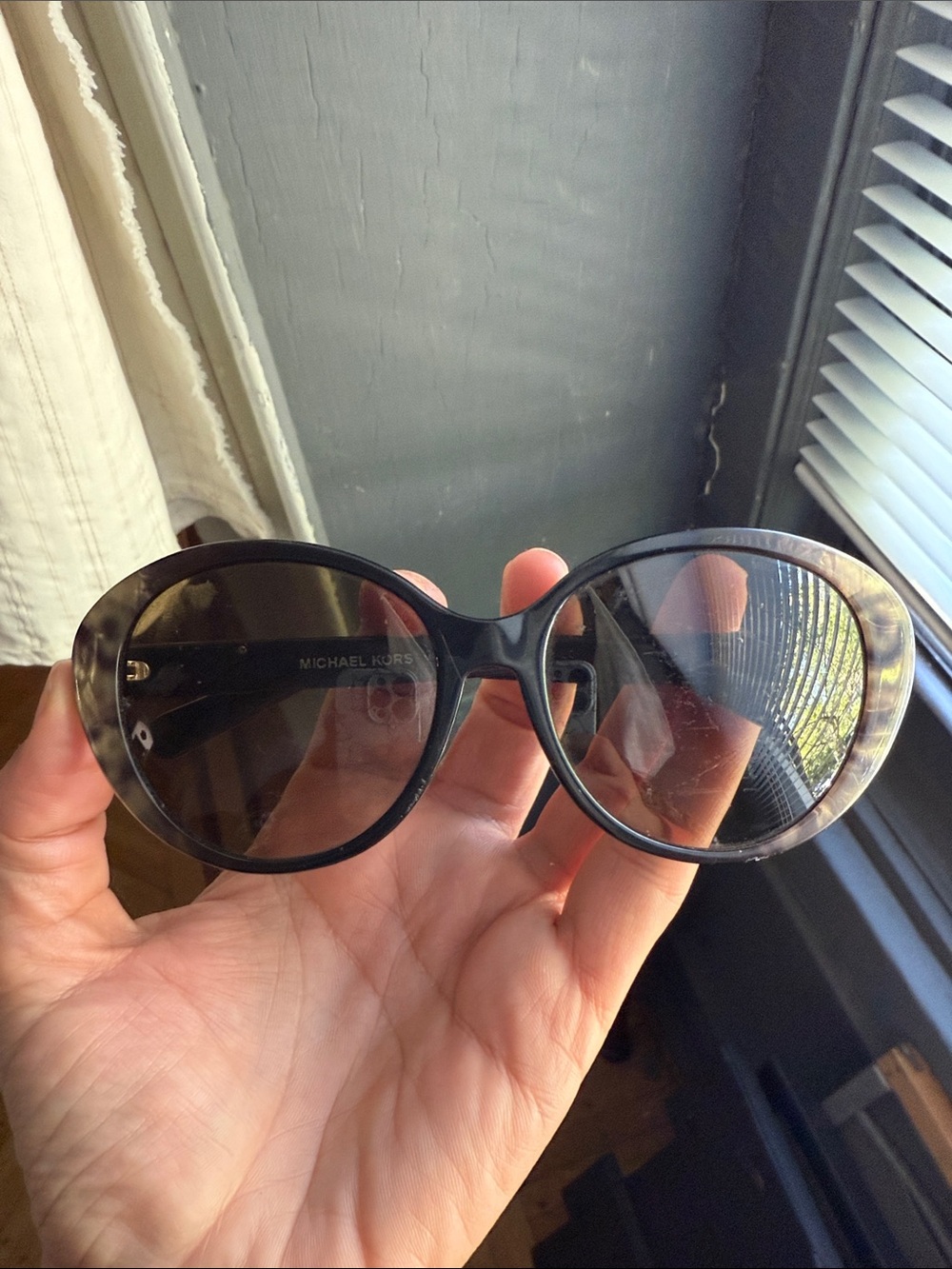 Michael Kors Round Tortoiseshell Sunglasses - Brown/Black - Picture 4 of 4